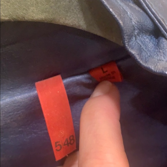 Blue moto jacket - Picture 4 of 6